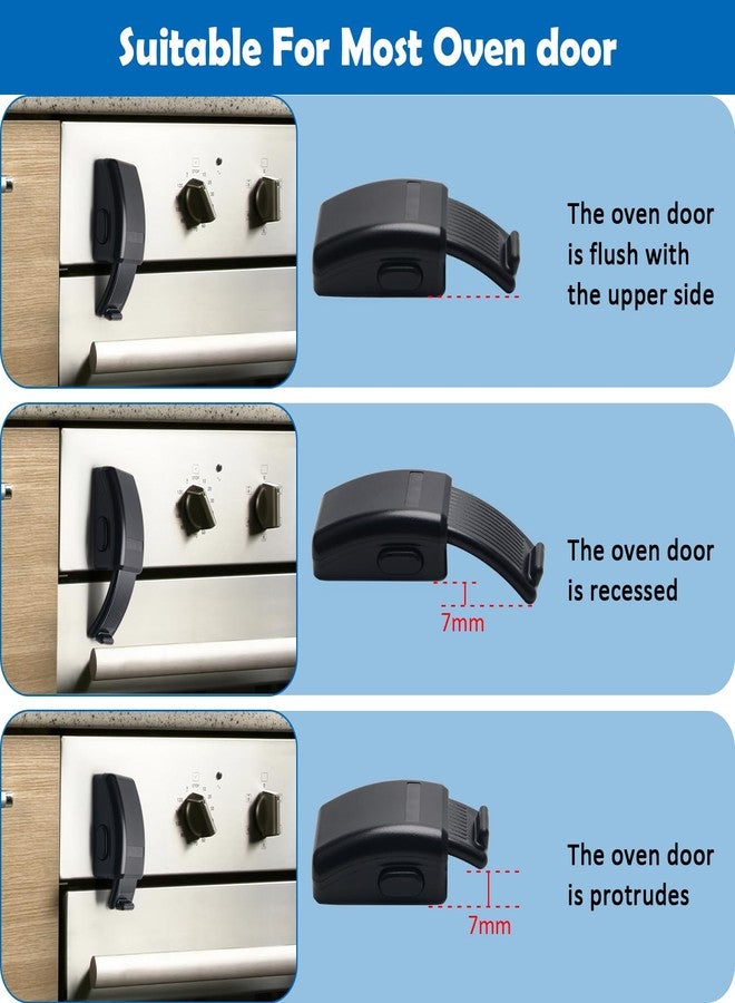Windspeed 1.8x3.1 Inch Childproof Oven Door Lock 2 Pack Updated Oven Front Lock Child Safety Oven Lock Baby Proofing - Image 3